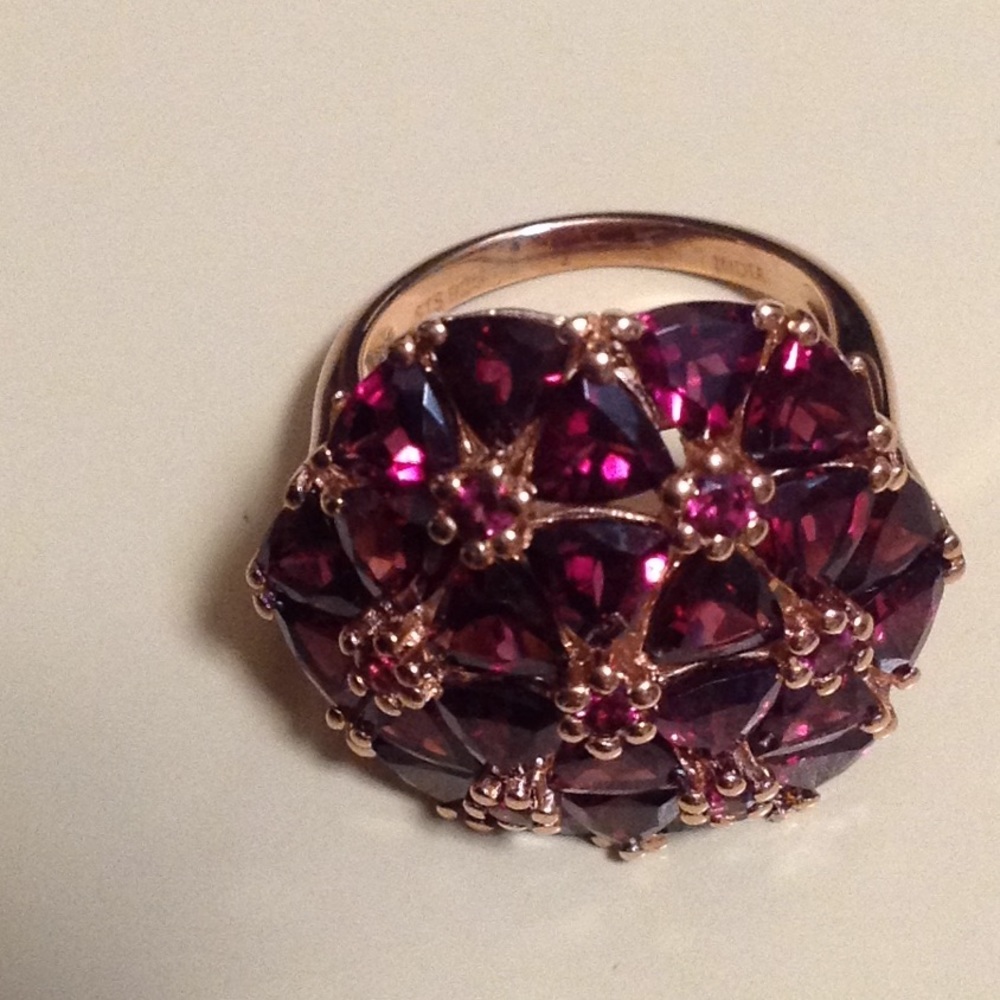 Rhodolite & Garnet 18K Rose Gold over .925 Silver